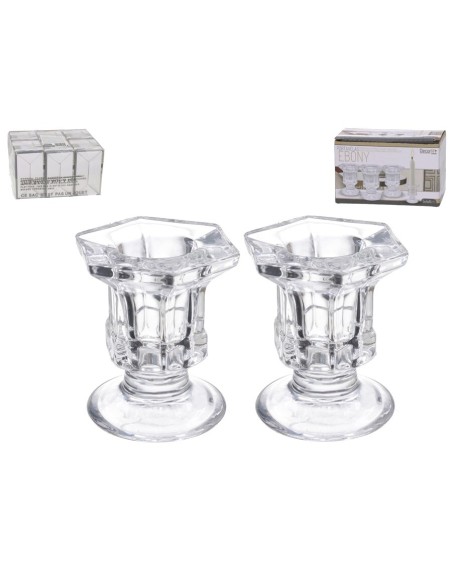 PORTAVELAS EBONY X2 5X4,5X5,7 CM