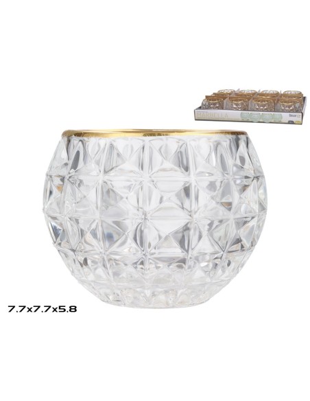 PORTAVELAS CRISTAL MARBELLA 7,7X5,8CM