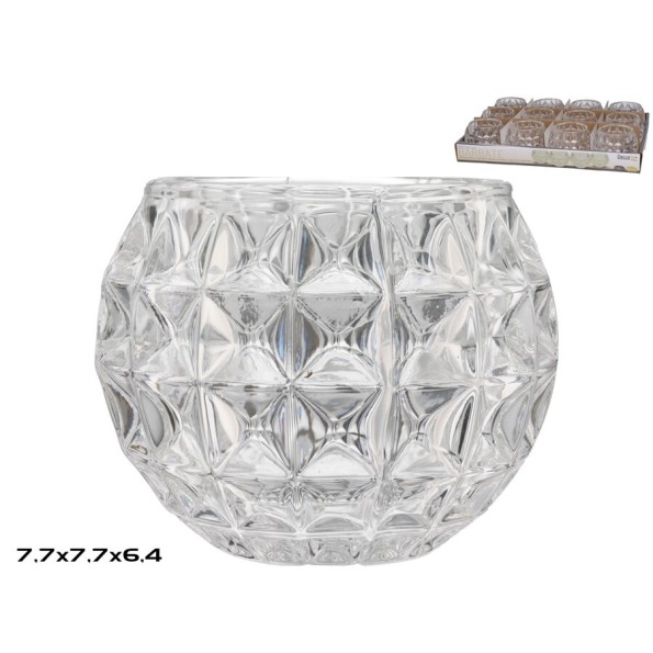 PORTAVELAS CRISTAL BARBATE 7,7X5,8CM