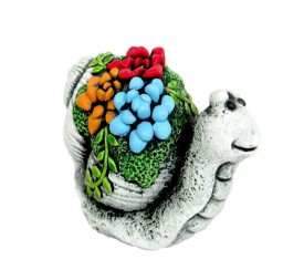 CARACOL FLORES DECORACION S 11x7x8,3 cm.