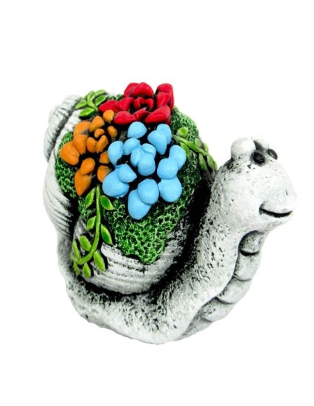 CARACOL FLORES DECORACION S 11x7x8,3 cm.