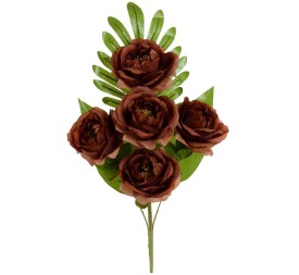 CONJUNTO PEONY (A) X 5-50CM (MARRON)