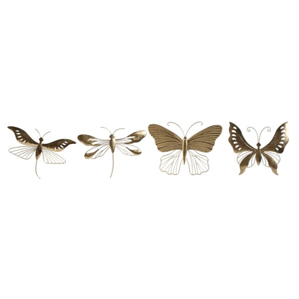 DECORACION PARED METAL 36X3X26 MARIPOSA 4 SURT.