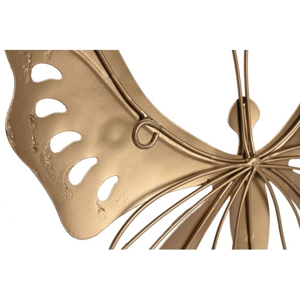 DECORACION PARED METAL 36X3X26 MARIPOSA 4 SURT.