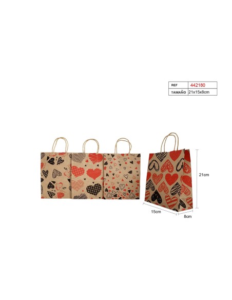 BOLSA DE REGALO 21X15X8CM 4COL.