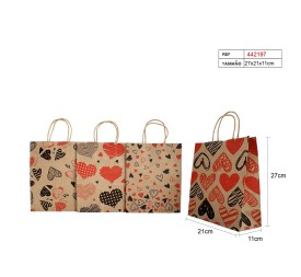 BOLSA DE REGALO 27X21X11CM 4COL.