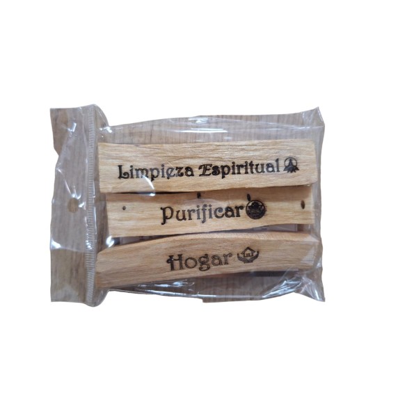 PACK PALO SANTO GRABADO (LIMPIEZA, PURIFICAR,HOGAR)