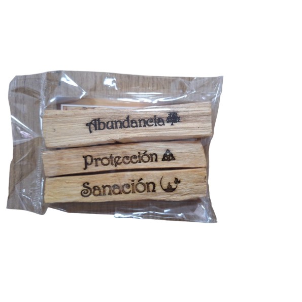 PACK PALO SANTO GRABADO (SANACIÓN, PROTECCIÓN, ABUNDANCIA)