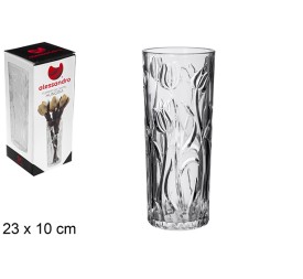 FLORERO CRISTAL HUNGRÍA 23X10CM