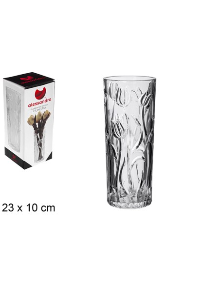 FLORERO CRISTAL HUNGRÍA 23X10CM