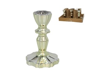 PORTAVELAS NANCY ORO 7,5X7,5X11,2 CM