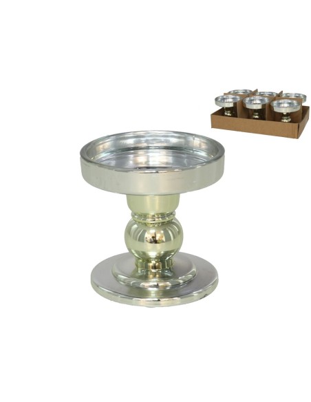 PORTAVELAS NANCY ORO 8,6X8,6X8,5 CM