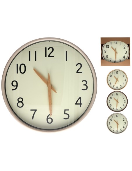 RELOJ PARED BOB 3 SURTIDOS 30X4,7 CM
