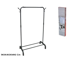 PERCHERO SENCILLO OLIVIA 90X40X146CM NEGRO