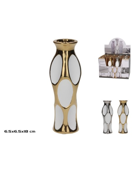 JARRON CERAMICA LUNA 6,5X18CM 2 SURTIDOS