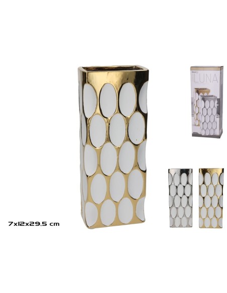 JARRON CERAMICA LUNA 12X7,5X29,5CM 2 SURTIDOS