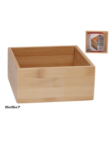 CAJA BAMBU MULTIUSOS 15X15X7 CM XXX
