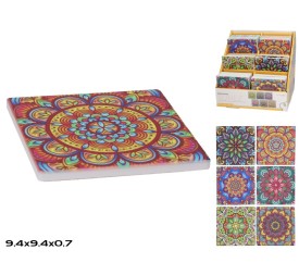 POSAVASOS TUNEZ 6 SURTIDOS 9,4X9,4X0,7 CM