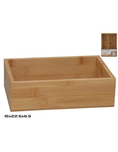BANDEJA ORDENACION BAMBU 22,5X15X6,5 CM XXX
