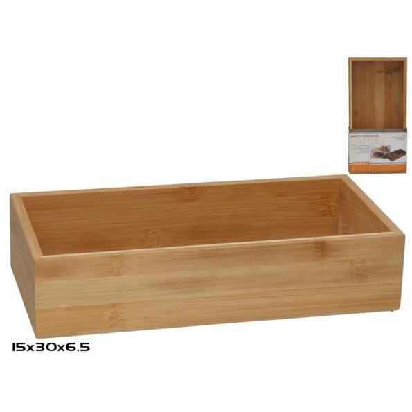 BANDEJA ORDENACION BAMBU 30X15X6,5 CM