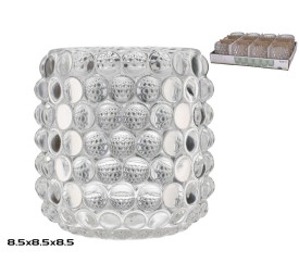 PORTAVELAS CRISTAL JAVEA 8,5X8,5CM