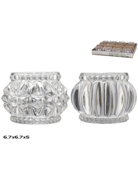 PORTAVELAS CRISTAL LUCENA 6,7X5CM