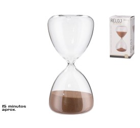 RELOJ DE ARENA 15MIN 7X7X15 CM