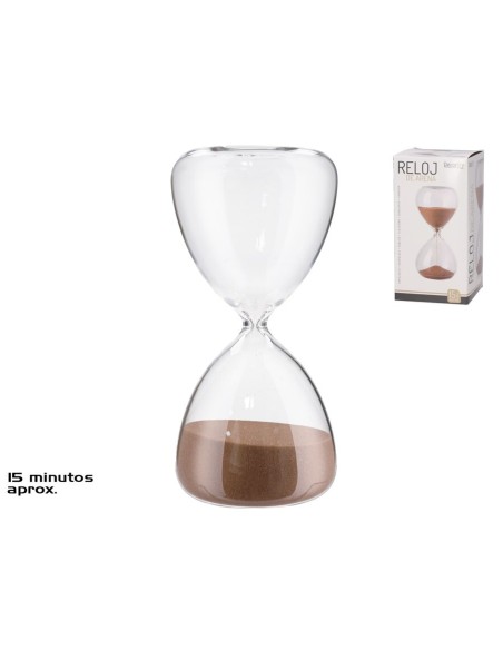 RELOJ DE ARENA 15MIN 7X7X15 CM