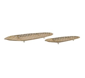 BANDEJA SET 2 METAL 59,5X20X3,5 46X13X3 HOJA