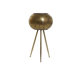 MACETERO METAL 30X30X60 ENVEJECIDO DORADO