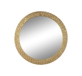 ESPEJO METAL CRISTAL 78,5X5,5X78,5 DORADO