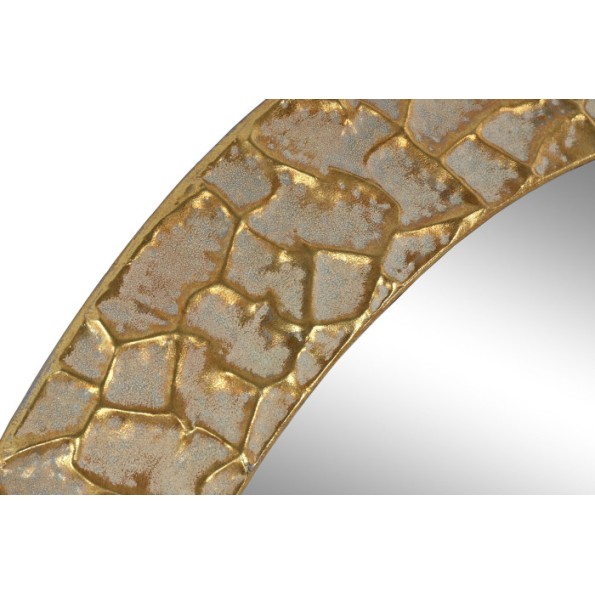 ESPEJO METAL CRISTAL 78,5X5,5X78,5 DORADO