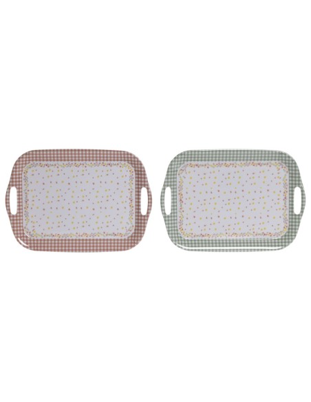 BANDEJA MELAMINA 36X26X2,5 VICHY 2 SURT.