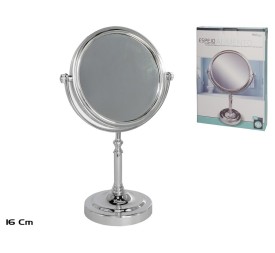 ESPEJO DOBLE CARA 16 CM C/ AUMENTO 2X