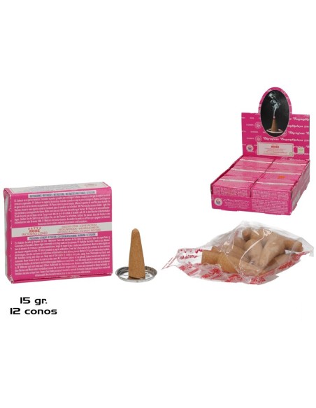 INCIENSO 15G 12 CONOS SATYA ROSE