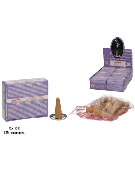 INCIENSO 15G 12 CONOS SATYA LAVENDER