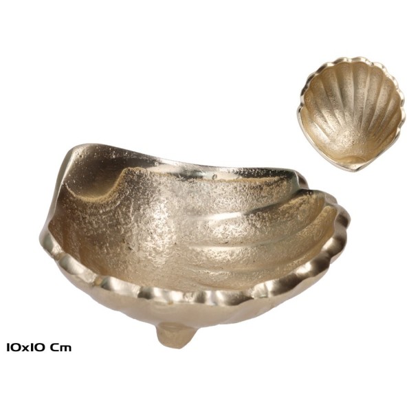 BOWL DECORATIVO CONCHA SEA 10X10X3CM ORO