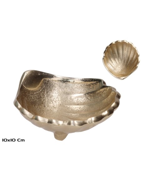 BOWL DECORATIVO CONCHA SEA 10X10X3CM ORO