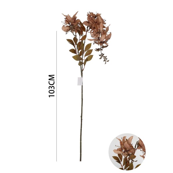 VARA FLOR ARTIFICIAL OTOÑAL TOSTADO 130CM