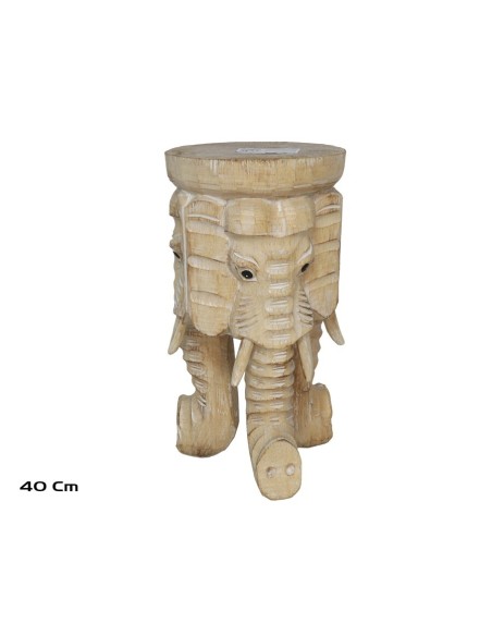 PEDESTAL ELEFANTE 40 CM BLANCO