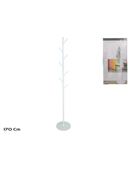 PERCHERO 170 CM BASE MARMOL BLANCO