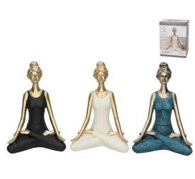 FIGURA YOGA MISHKA 3 SURT 13,5X9X19,5 CM RESINA