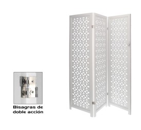BIOMBO MADERA LUNA BLANCO 3/HOJAS 170X45 CM