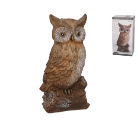 FIGURA BUHO ARYAM 14,5X11X28 CM RESINA