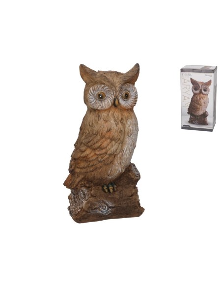 FIGURA BUHO ARYAM 14,5X11X28 CM RESINA