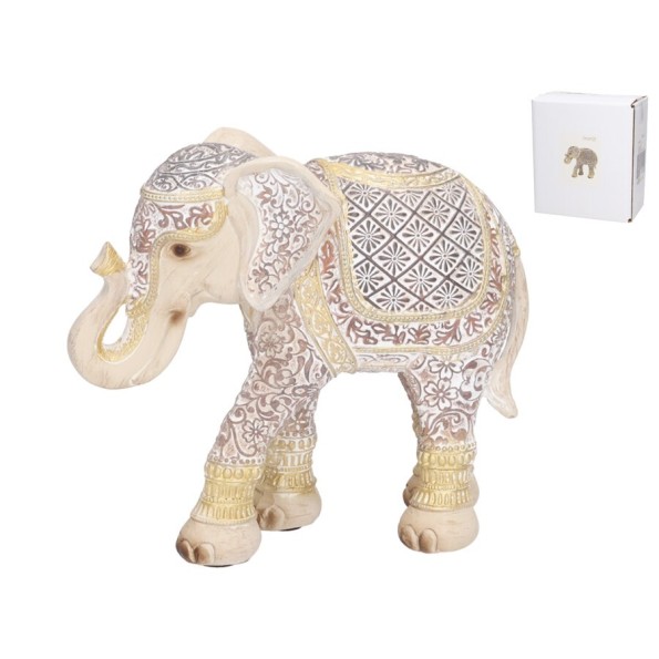 FIGURA ELEFANTE SARAYU 18X8X15 CM RESINA