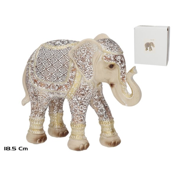 FIGURA ELEFANTE SARAYU 21X9X18,5 CM RESINA