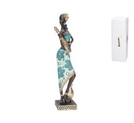 FIGURA MUJER AFRICANA SHAKTI 8X6,5X31,5 CM