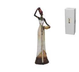 FIGURA MUJER AFRICANA ARYA 10X6,5X34,5 CM