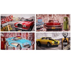 CANVAS ALTO BRILLO COCHES 4 SURT 30X60X1,8 CM